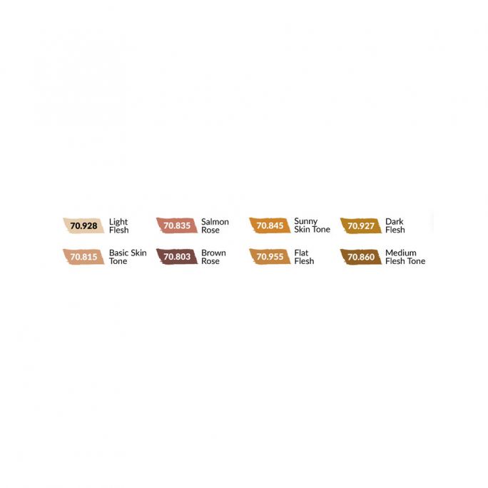 Figure Color Series, 8x18ml – Face & Skin Tones - Vallejo 70.124 