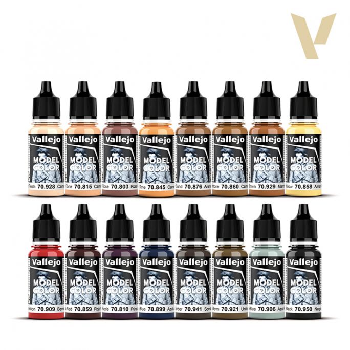 Figure Color Series, 16x18ml - Face & Skin Tones - Vallejo 70.258