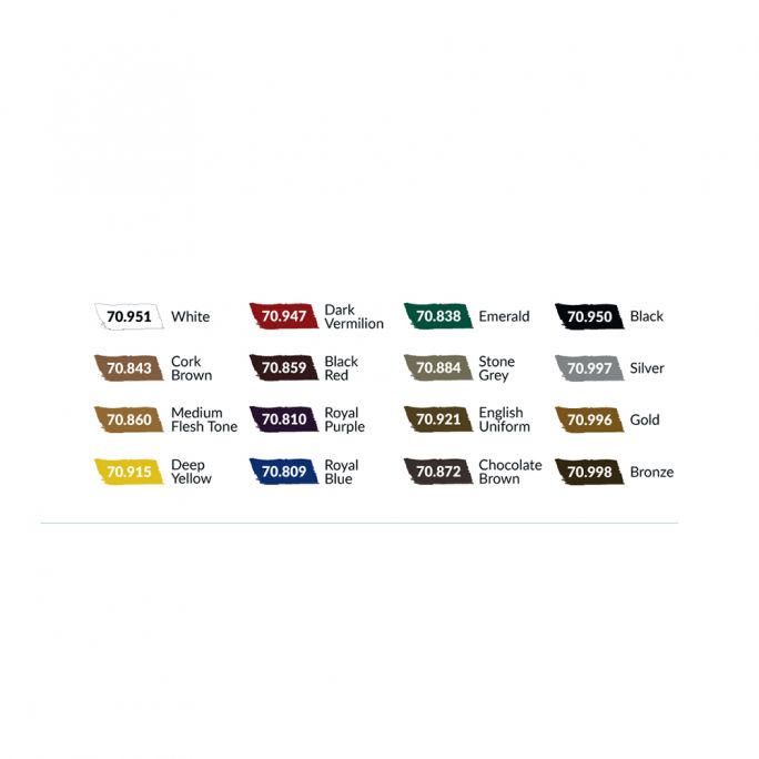 Figure Color Series, 16x18ml – Medieval Colors - Vallejo 70.142