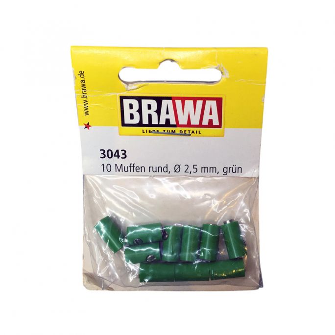 Douille ronde, ∅ 2,5 mm, Vert - Brawa 3043