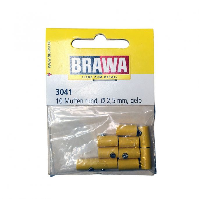 Douille ronde, ∅ 2,5 mm, Jaune - Brawa 3041