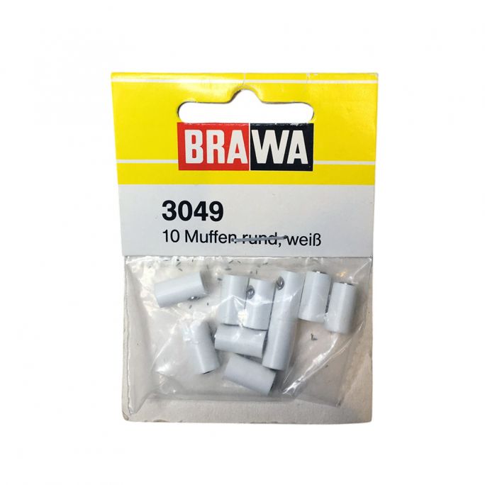 Douille ronde, ∅ 2,5 mm, Blanc - Brawa 3049