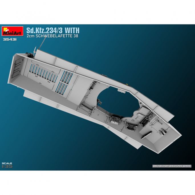 Sd Kfz 234/3 Armé d'un canon Schwebelafette - Miniart 35431 - 1/35