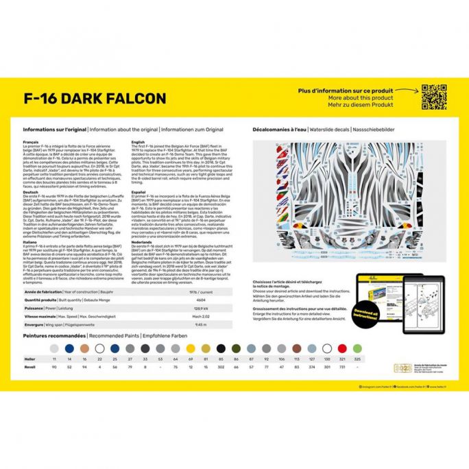 F-16 Dark Falcon KIT - HELLER 30411 - 1/48