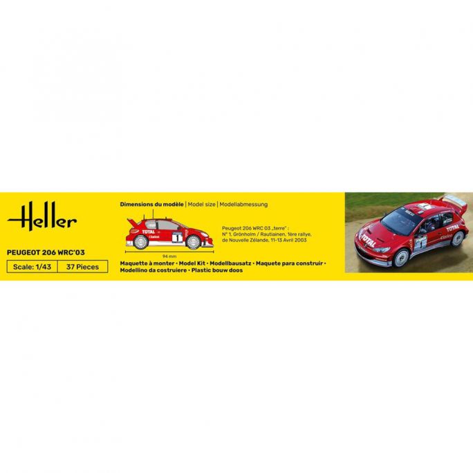 Peugeot 206 WRC'03 KIT - HELLER 56113 - 1/43