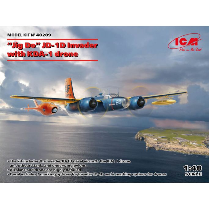 JD-1D Invader « Jig Dog » avec drone KDA-1 - ICM 48289 - 1/48