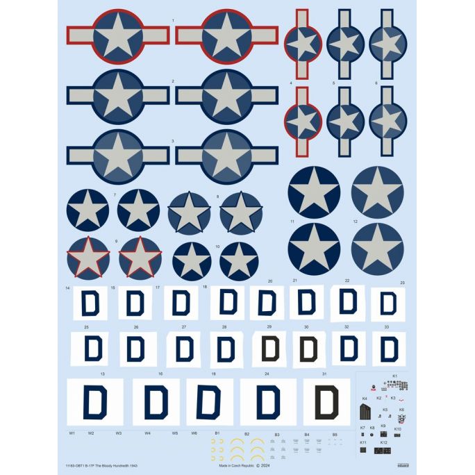 Avion B-17F Bloody Hundreath, 1943 - EDUARD 11183 - 1/48