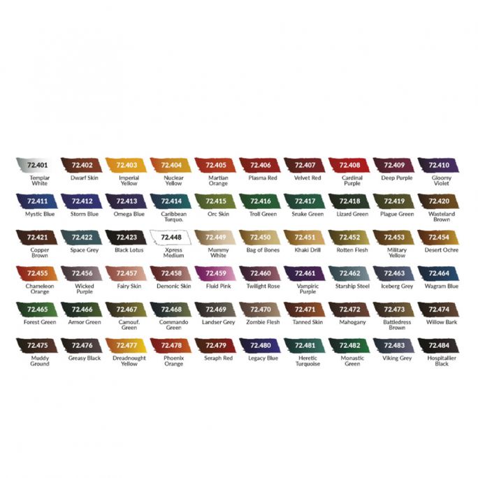 Malette peintures mates 60 teintes Xpress Color - PRINCE AUGUST 72184