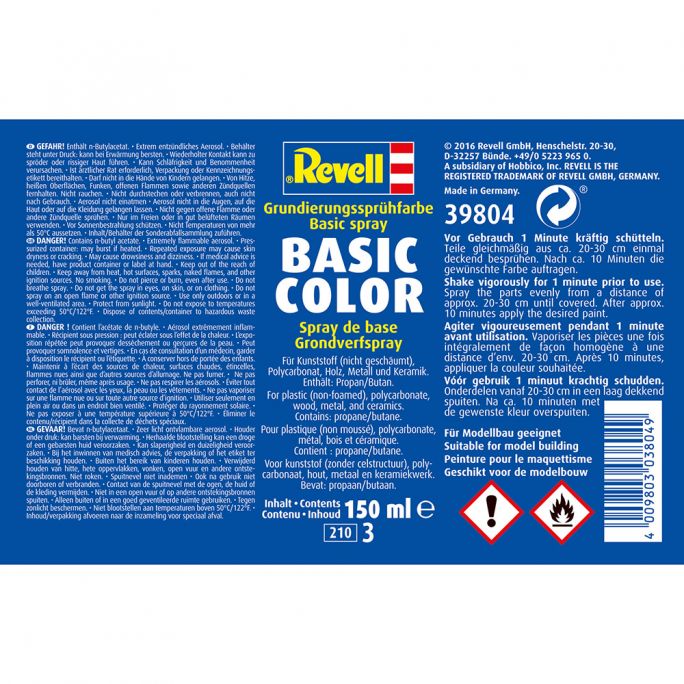 Basic-Color, Apprêt Spray 150 ml - REVELL 39804