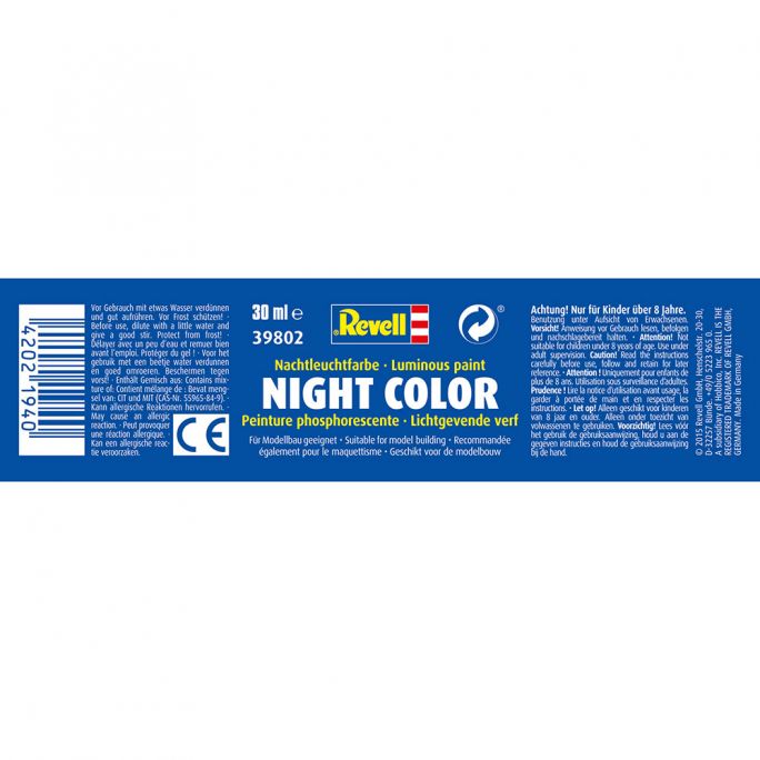 Peinture fluorescente, Couleur de nuit 30ml - REVELL 39802