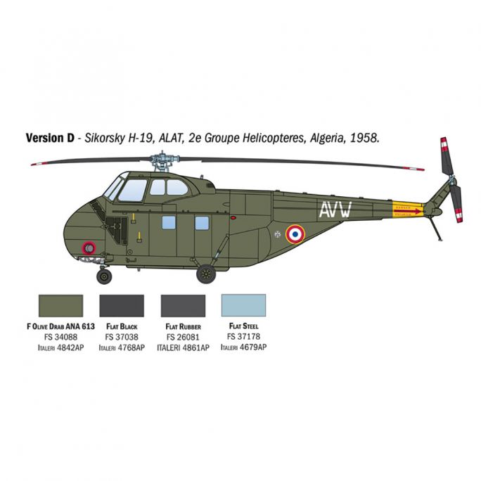 Hélicoptère HO4S-3 / HAS.7 / H-19 - ITALERI 1476 - 1/72