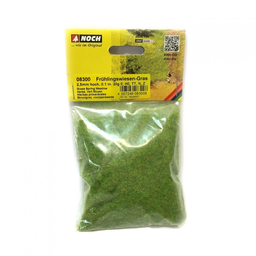 Flocages herbe vert moyen 2.5mm 20g-Toutes échelles-NOCH 08300