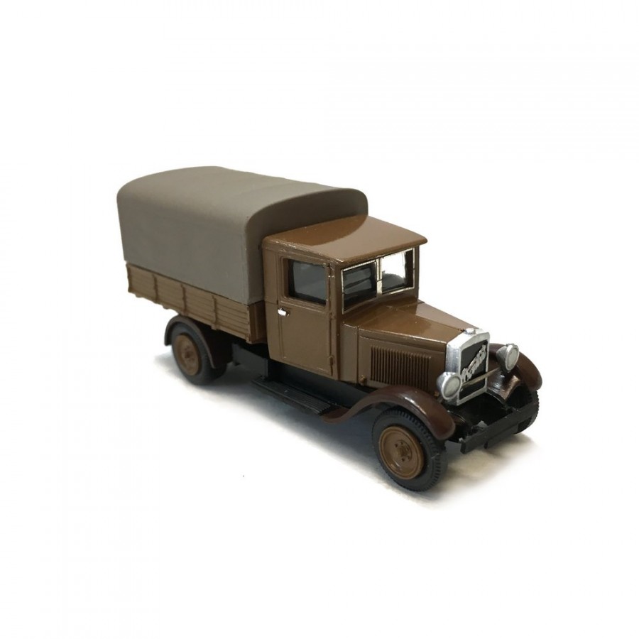 Berliet VSA - plateau baché Marron-HO-1/87-SAI RETRO 87 4821