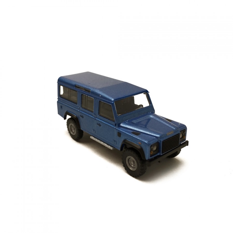 Land Rover Defender Bleu Métal-HO 1/87-BUSCH 50352