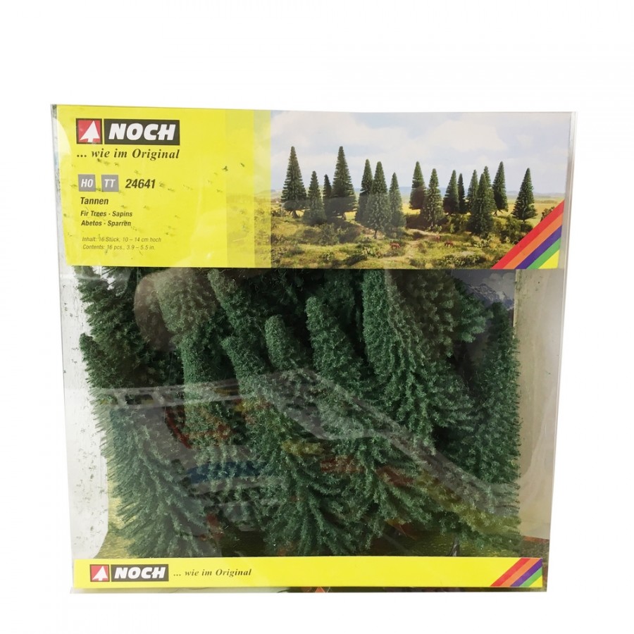 16 Sapins 10 - 14 cm de haut-HO 1/87-NOCH 24641