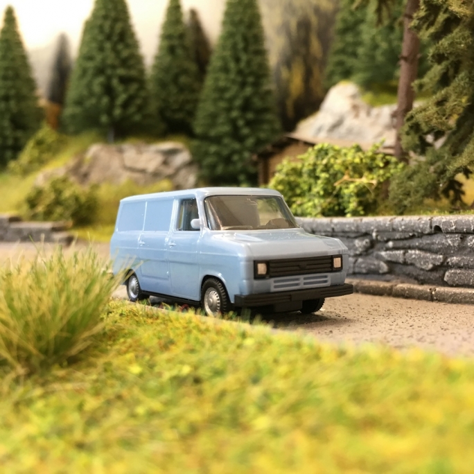 Ford Transit 80's Bleu-HO 1/87-HERPA 94863