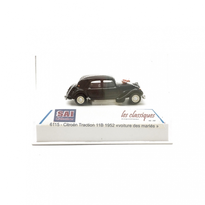 Citroën Traction 11B 1952 voiture des mariés-HO 1/87-SAI 6115